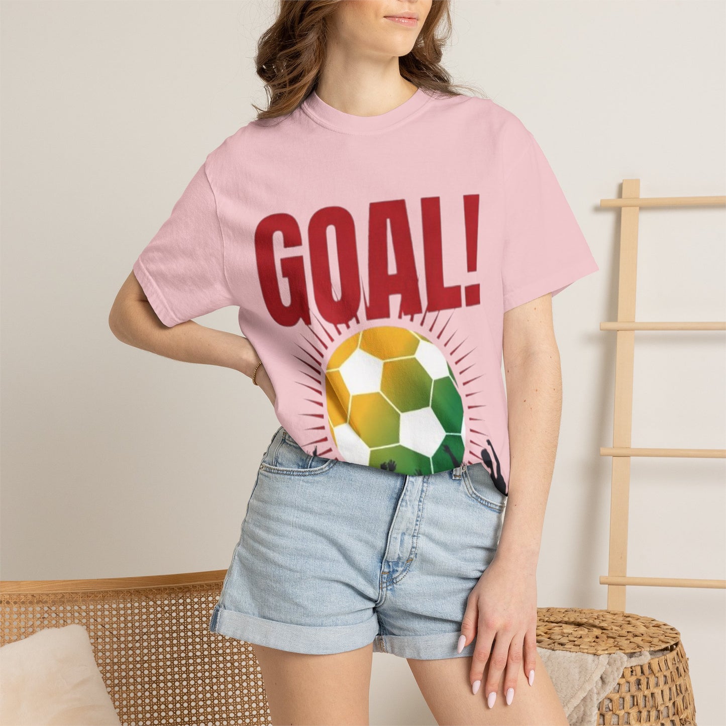 Goal! Soccer Fan T-Shirt — Vibrant Soccer Ball & Crowd Graphic